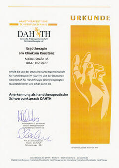 Handtherap. Schwerpunktpraxis DAHTH